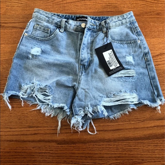 PrettyLittleThing Pants - Pretty little thing distressed shorts (SOLD)